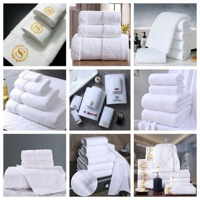 Logotipo personalizado suave absorbente 100% de algodón cara mano baño toalla de hotel
